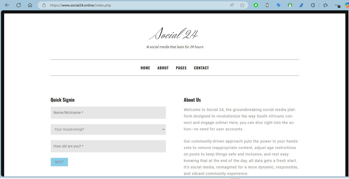 Social24 website